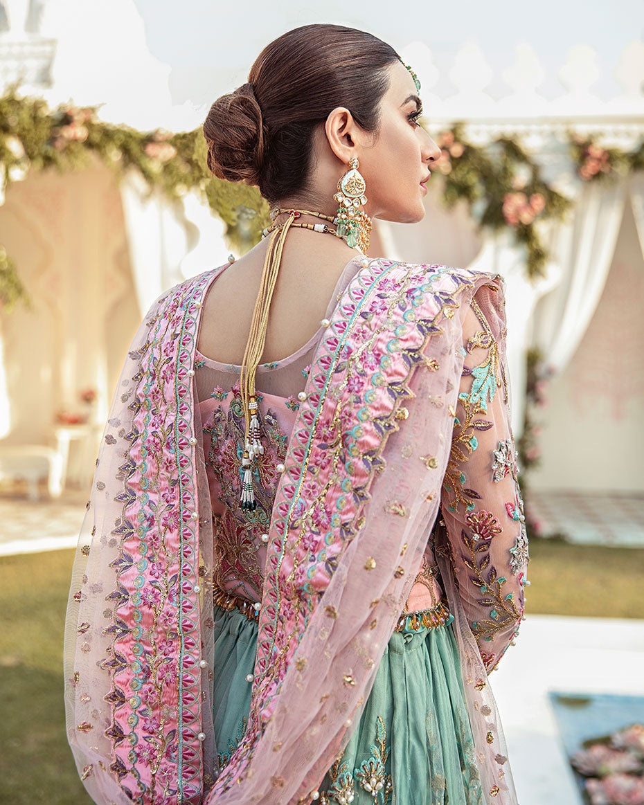 Gulaal | Wedding Formals | Joli Embroidered Net 3-Piece Suit WS-03 - Pakistani Designer Dress - by Gulaal | Type: Bridal - 100% Original at Saira Sultan