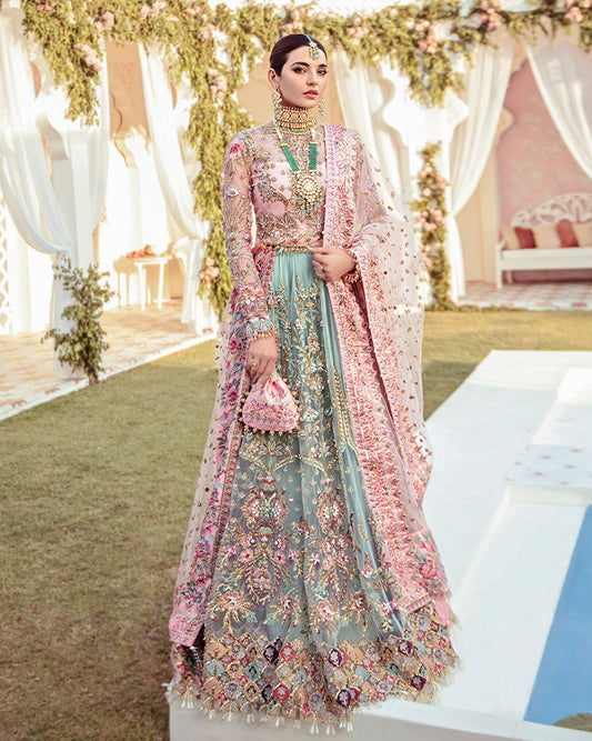 Gulaal | Wedding Formals | Joli Embroidered Net 3-Piece Suit WS-03 - Pakistani Designer Dress - by Gulaal | Type: Bridal - 100% Original at Saira Sultan