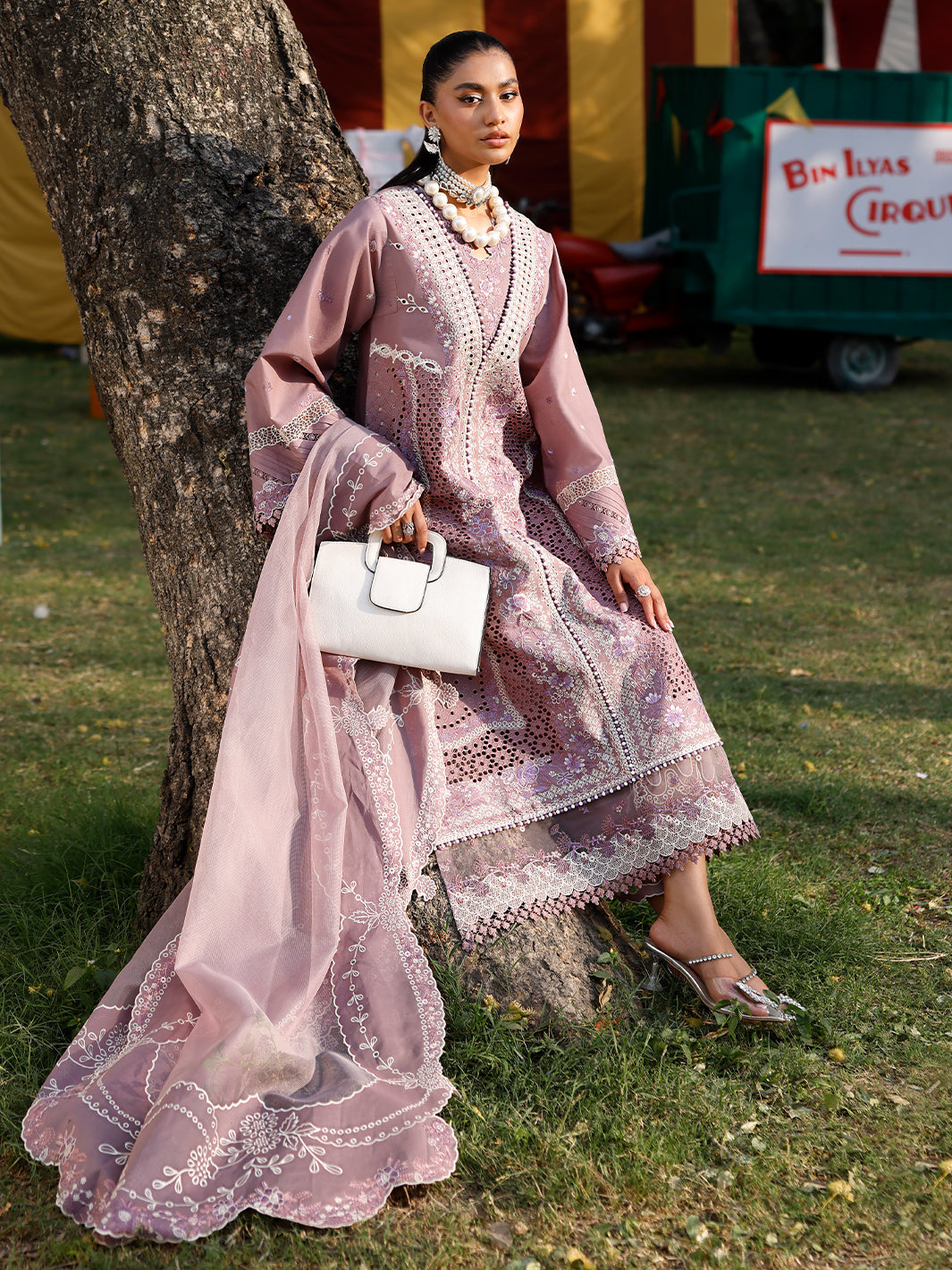 Bin Ilyas | Carnival Summer Edit 25 | 32 - B S Dusty Pink Lawn