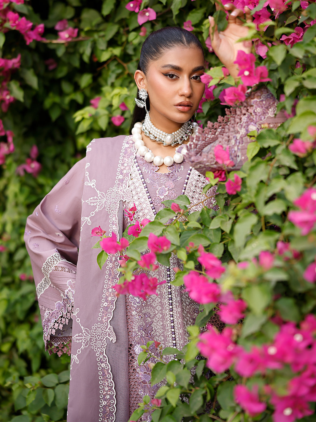 Bin Ilyas | Carnival Summer Edit 25 | 32 - B Custom Size Dusty Pink Lawn
