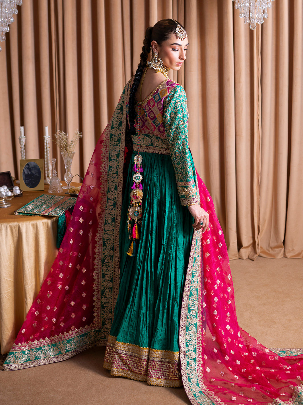 Faiza Faisal | Rema Wedding Formals 24 | Rumaisa M Emerald Green Cotton