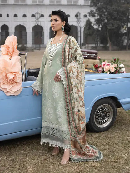 Faiza Faisal | Maya Luxury Lawn | Elena - Pakistani Designer Dress - by Faiza Faisal | Type: Luxury - 100% Original at Saira Sultan