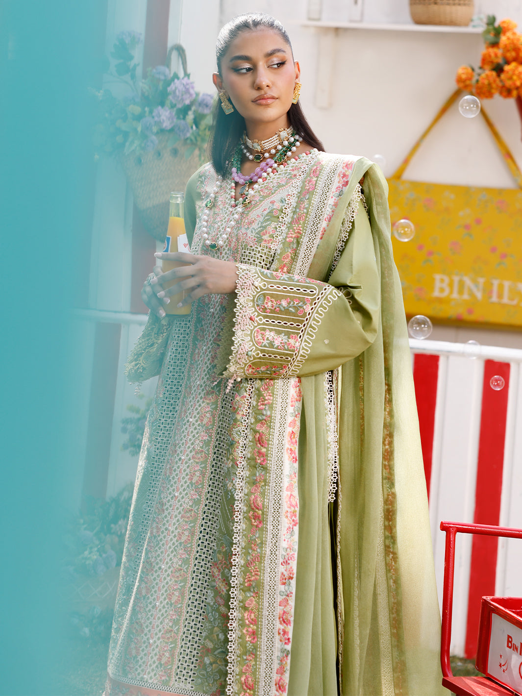 Bin Ilyas | Carnival Summer Edit 25 | 33 - A S Apple Green Lawn