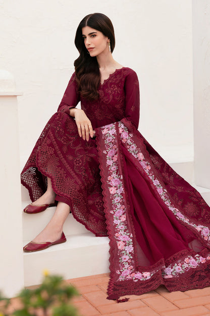 Baroque | Eid Lawn 25 | EL-D05 XL Wine Berry Lawn