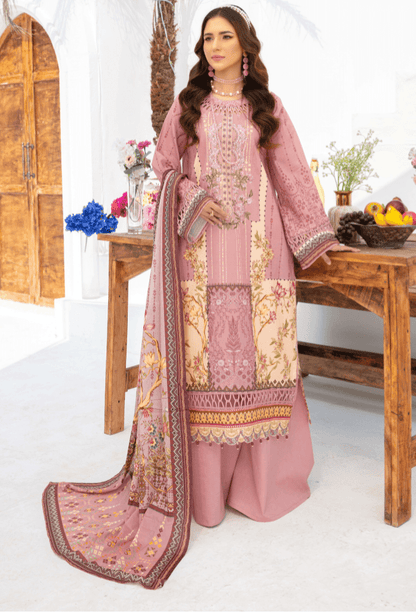 Humdum | Saira Bano Lawn 24 | D01 - Pakistani Designer Dress - by HumDum | Type: Casuals - 100% Original at Saira Sultan