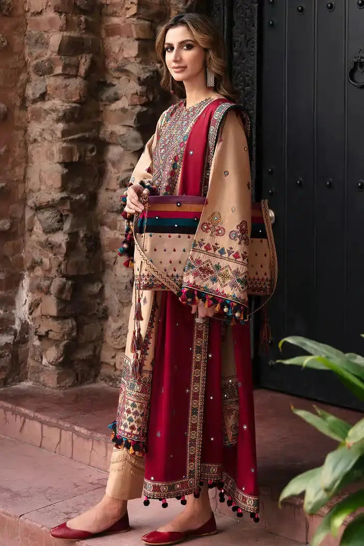 Jazmin | Dastaan Luxury Winter 23 | D3 - Pakistani Designer Dress - by Jazmin | Type: Luxury - 100% Original at Saira Sultan