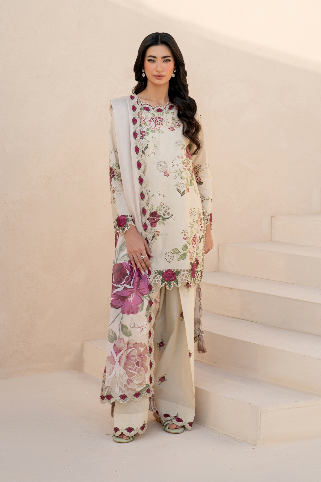 Iznik | Festive Lawn 25 | EFL-05 XS Beige Lawn