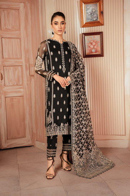 Iznik | Chiffon Kari | ICK-03 Embroidered Chiffon - Pakistani Designer Dress - by Iznik | Type: Formal - 100% Original at Saira Sultan