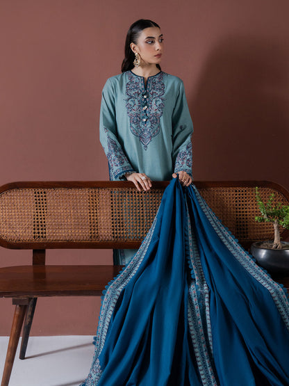 Faiza Faisal | Winter Edit 2024 | ERSA XL Blue Gray Karandi
