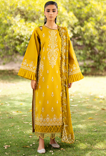 Humdum | Selin Lawn 25 | Selin - D03 XS Mustard Yellow Lawn