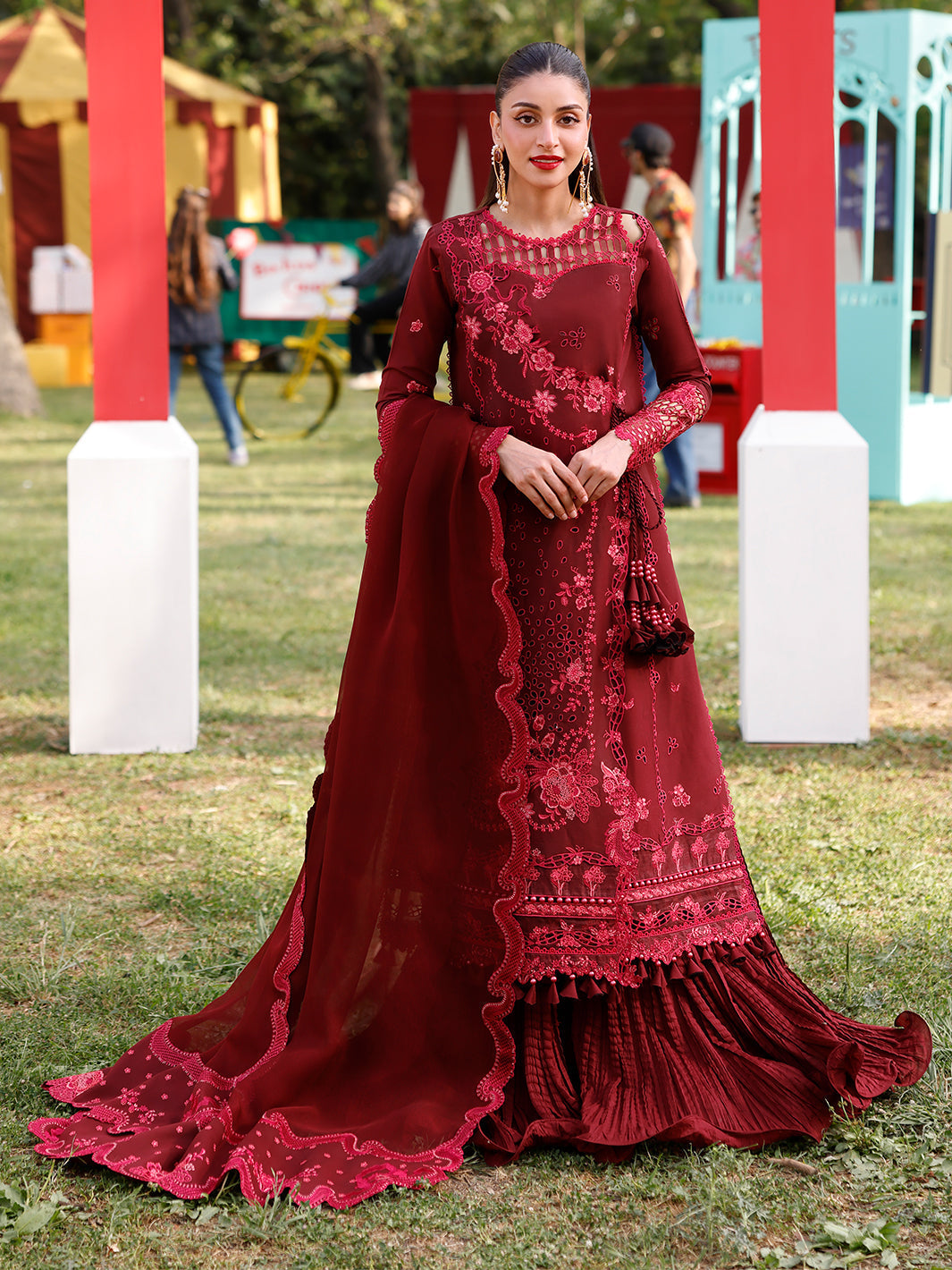 Bin Ilyas | Carnival Summer Edit 25 | 34 - B XS Maroon Lawn