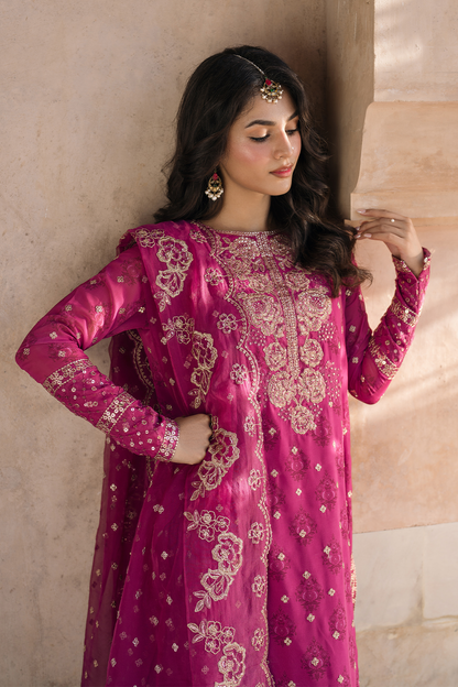 Iznik | Bandhani Formals | UE-326 M Magenta Chiffon