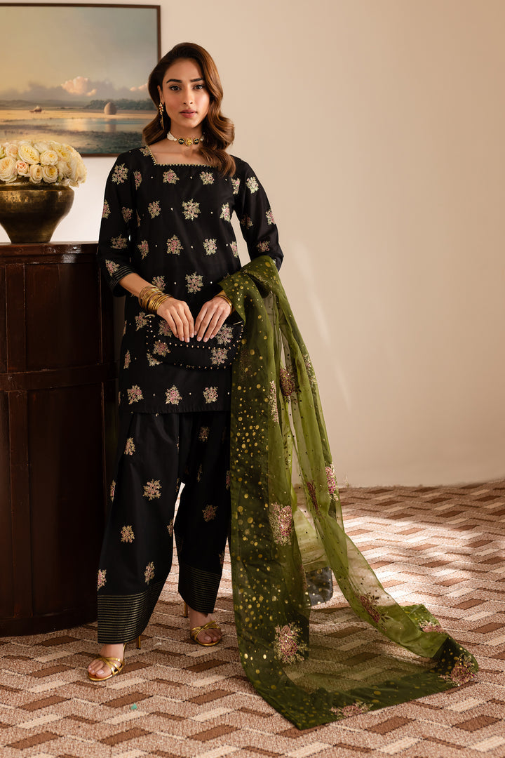Batik | Reception Luxe Edit | Yildiz S Black Pima Lawn