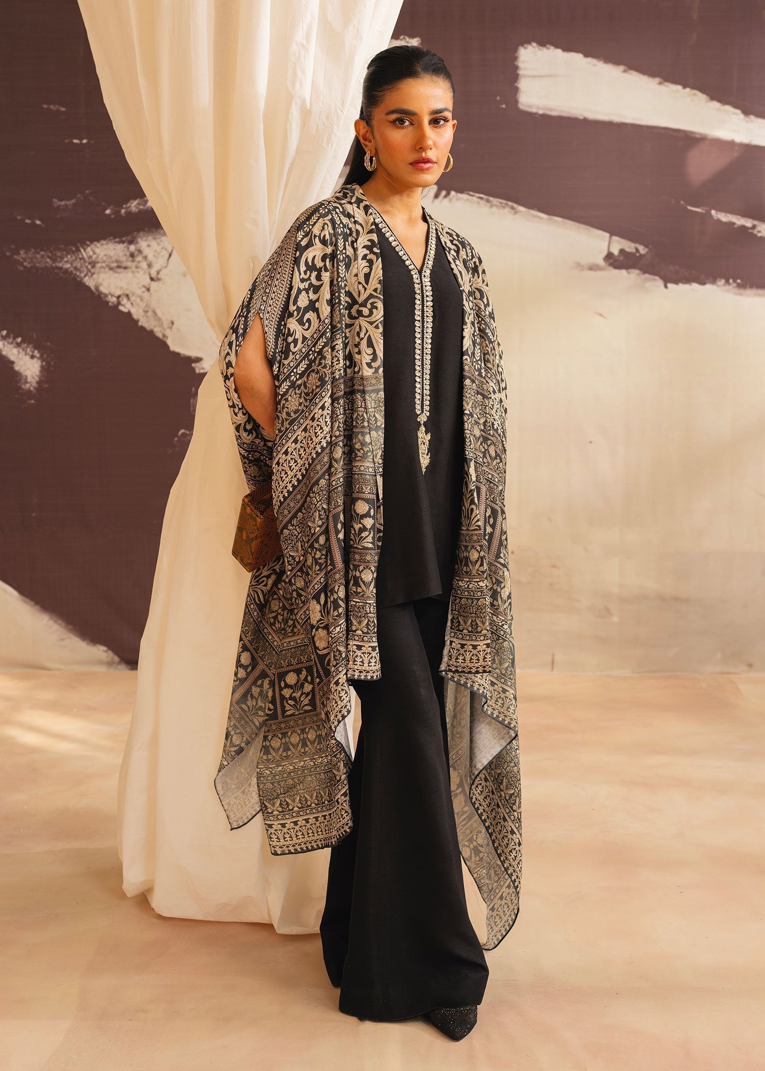Mahgul | Eye of Cemal | Evening Eyes XS Black Korean Raw Silk
