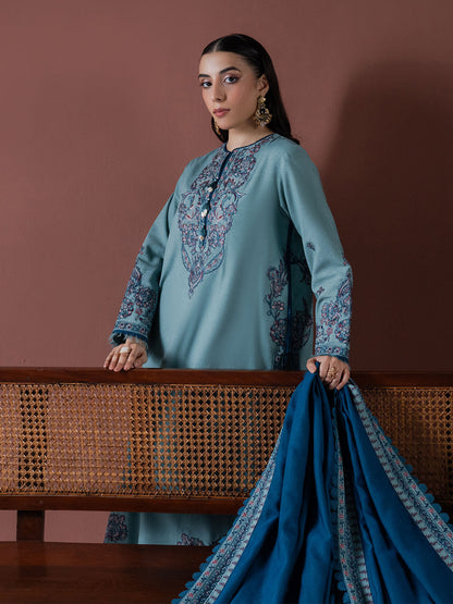 Faiza Faisal | Winter Edit 2024 | ERSA L Blue Gray Karandi