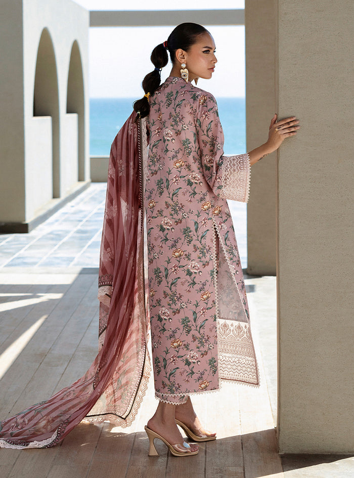 Zainab Chottani | Tahra Lawn 25 | Maraya Custom Size Pink Lawn