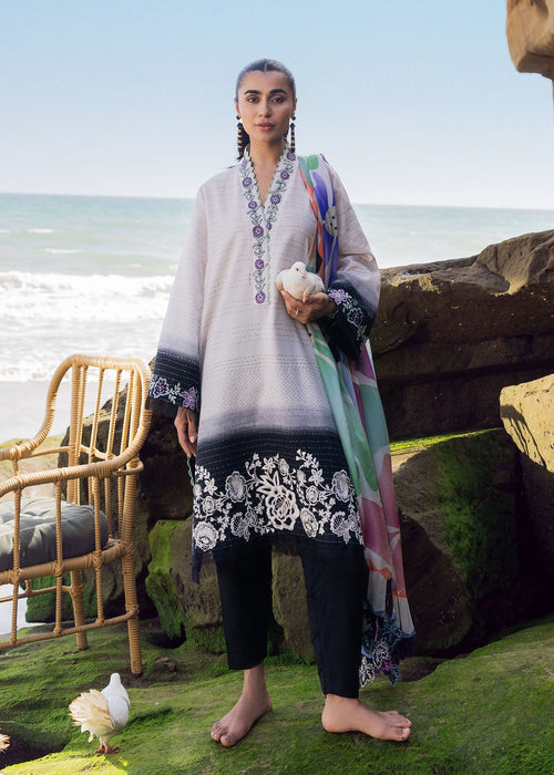 Sadaf Fawad Khan | Siraa Lawn 25 | Kantha Rose XS Black Lawn