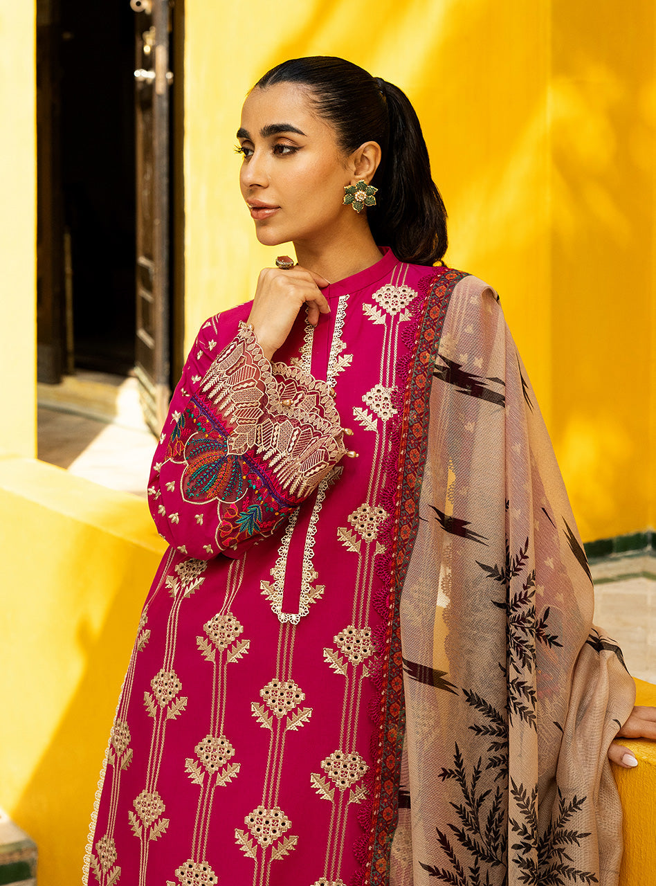 Zainab Chottani | Chikankari 25 | Aanya - 4B M Hot Pink Chikankari
