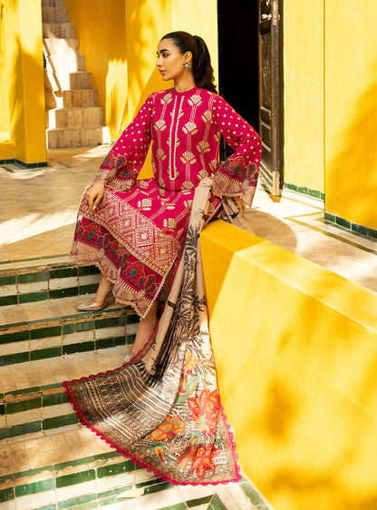 Zainab Chottani | Chikankari 25 | Aanya - 4B XL Hot Pink Chikankari