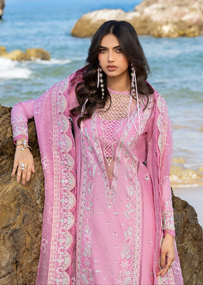 Akbar Aslam | Mare Lawn Edit 25 | Sofi L Rose Pink Lawn
