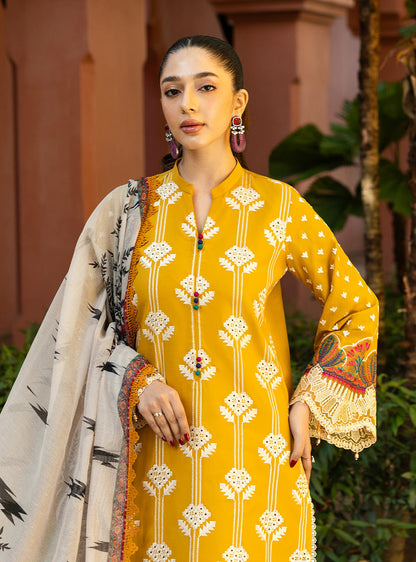 Zainab Chottani | Chikankari 25 | Aanya - 4A M Mustard Yellow Chikankari