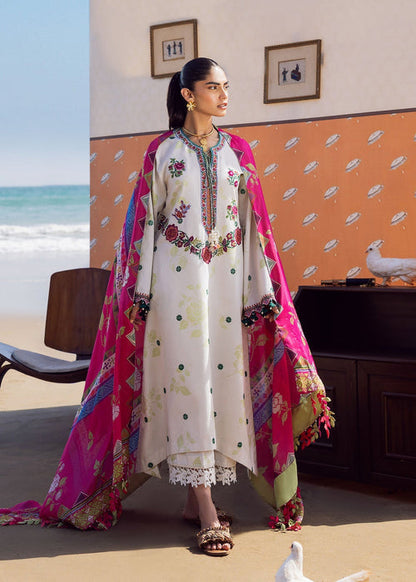 Sadaf Fawad Khan | Siraa Lawn 25 | Rosa XS White Lawn