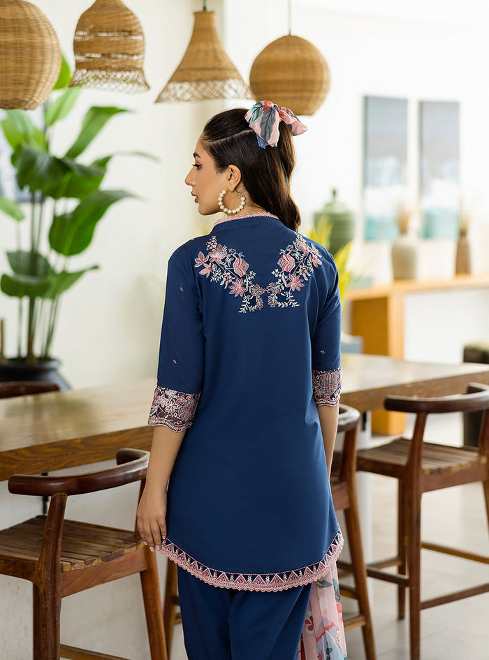 Zainab Chottani | Tahra Lawn 25 | Elisa Custom Size Blue Lawn