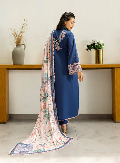 Zainab Chottani | Tahra Lawn 25 | Elisa M Blue Lawn