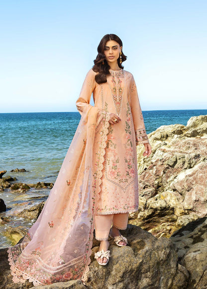 Akbar Aslam | Mare Lawn Edit 25 | Veyra S Peach Lawn