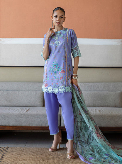 Zainab Chottani | Tahra Lawn 25 | Lina XS Light Lavender Lawn