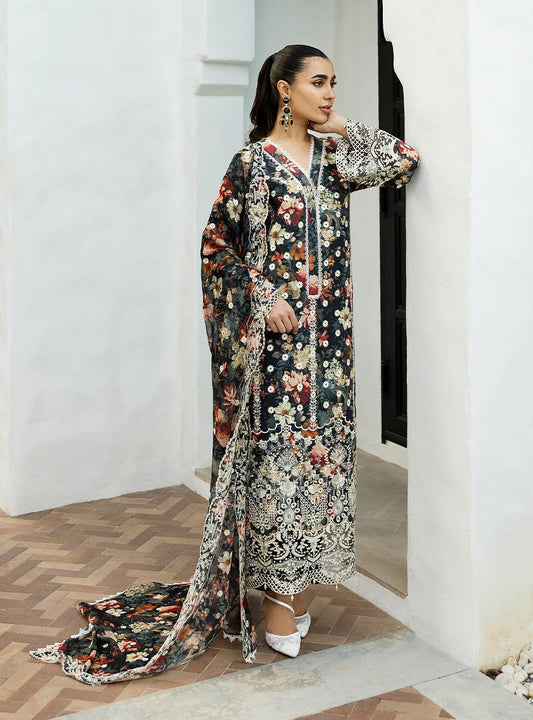 Zainab Chottani | Chikankari 25 | Reeya - 10A XS Black Chikankari