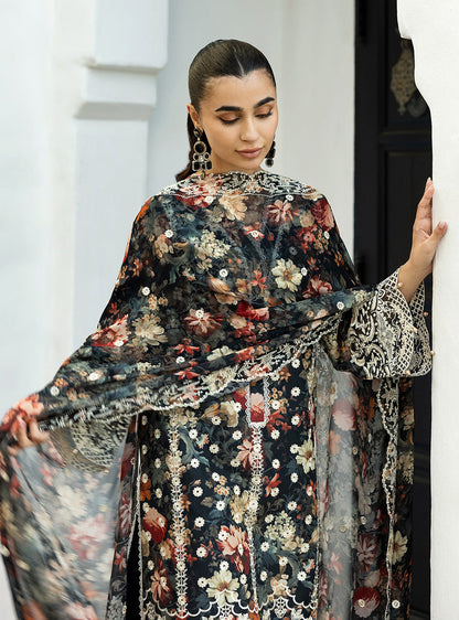 Zainab Chottani | Chikankari 25 | Reeya - 10A L Black Chikankari