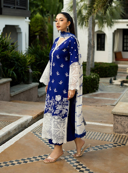 Zainab Chottani | Chikankari 25 | Sia - 11B L Cobalt Blue Chikankari