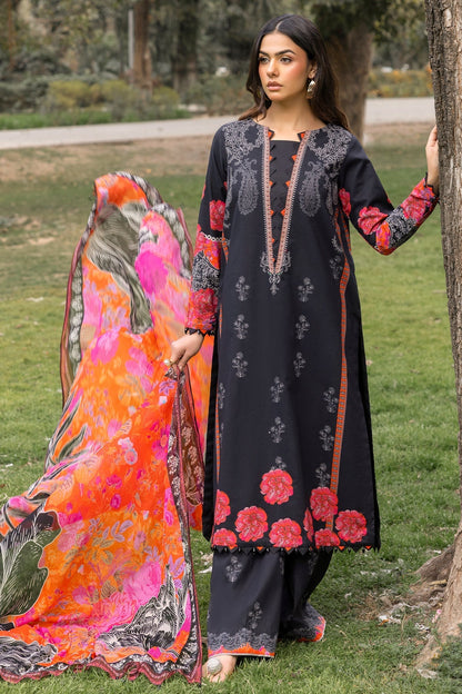 Charizma | C prints Lawn | CP5-18 L Black Lawn