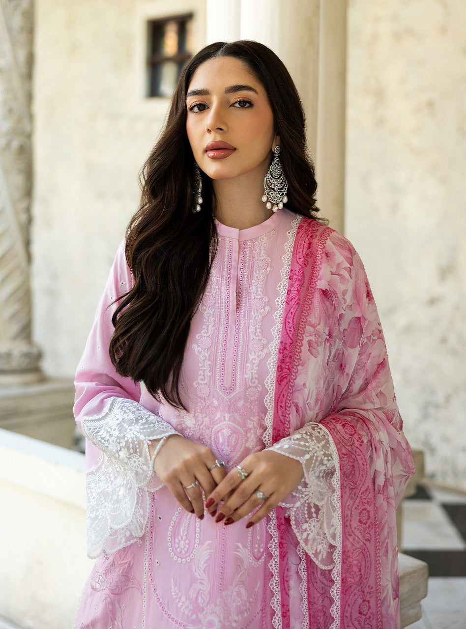 Zainab Chottani | Chikankari 25 | Liyah - 7A M Blush Pink Chikankari