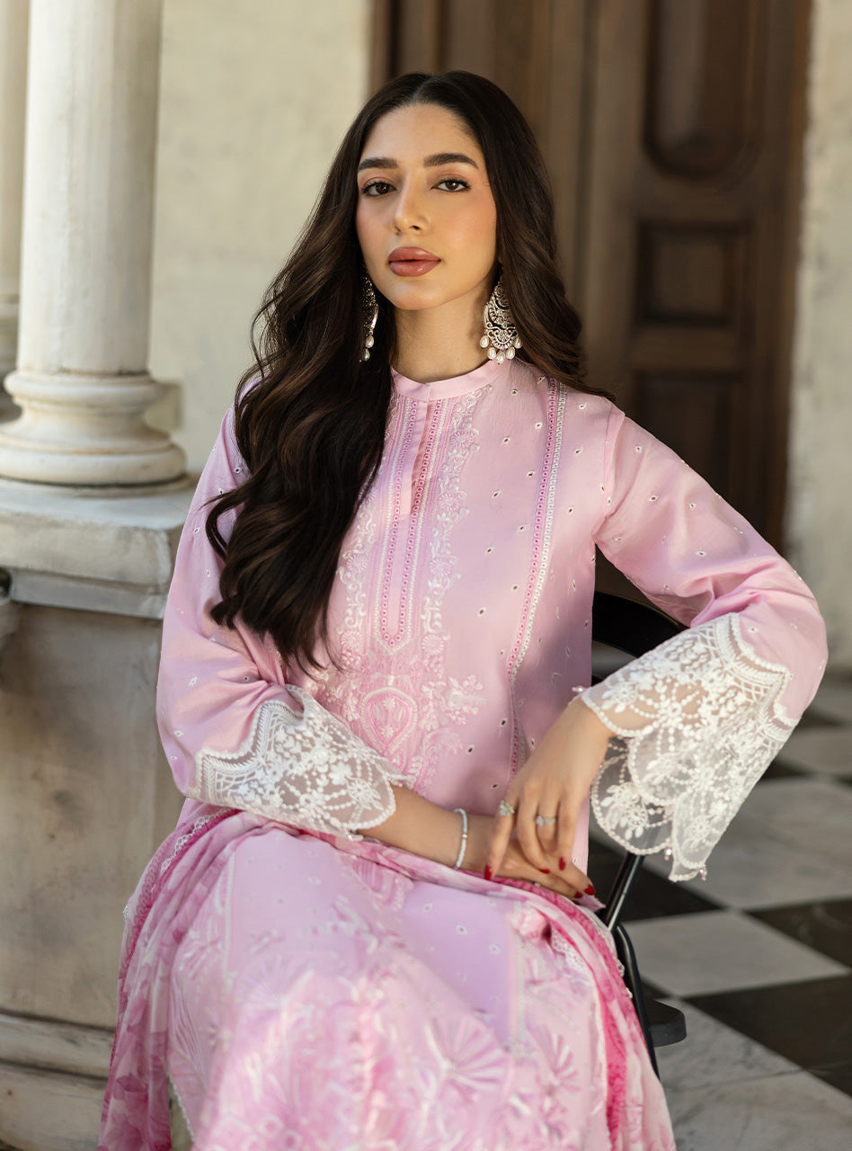 Zainab Chottani | Chikankari 25 | Liyah - 7A L Blush Pink Chikankari