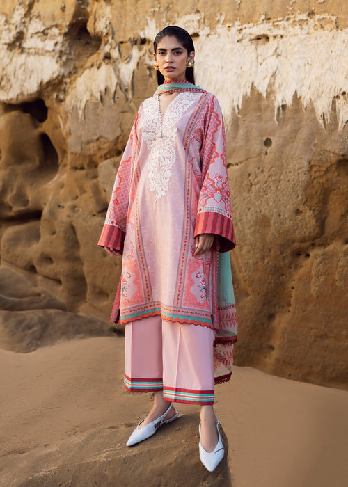 Sadaf Fawad Khan | Siraa Lawn 25 | Bows & Ribbons XS Pink Lawn