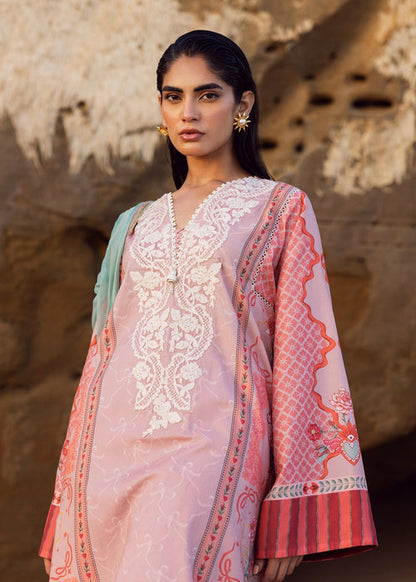 Sadaf Fawad Khan | Siraa Lawn 25 | Bows & Ribbons M Pink Lawn