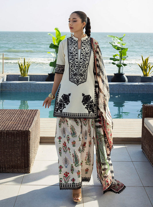 Zainab Chottani | Tahra Lawn 25 | Azureh XS Pearl White Lawn