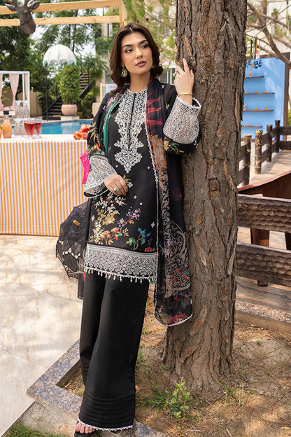 Saad Shaikh | Lawn 25 | Black - Zestel S Black Lawn