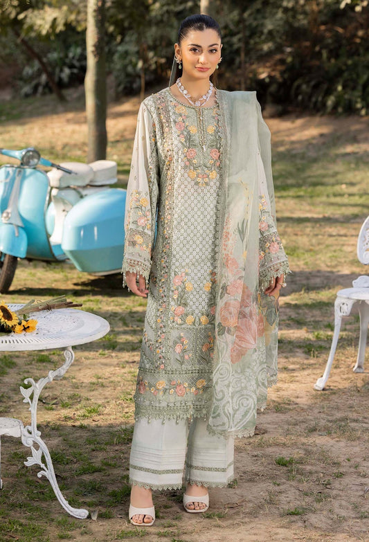 Adans Libas | Gul Rukh Lawn 25 | RUKH 2831 XS Pastel Gray Lawn