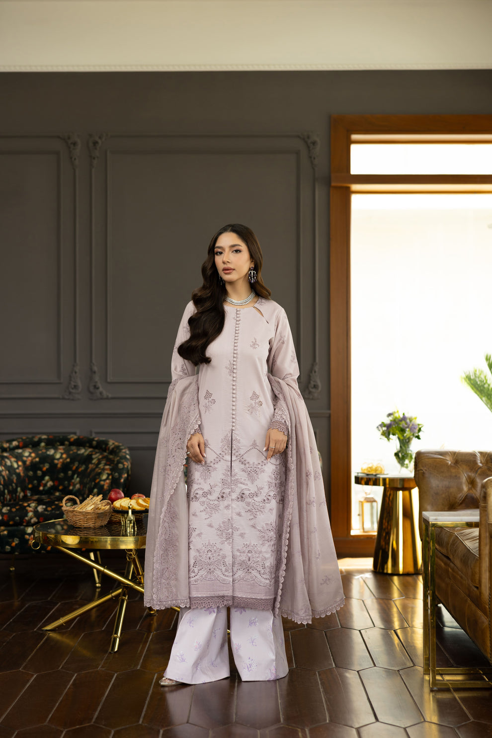 Florent | Eid Collection | FEF - 1B XL Gray Chikankari