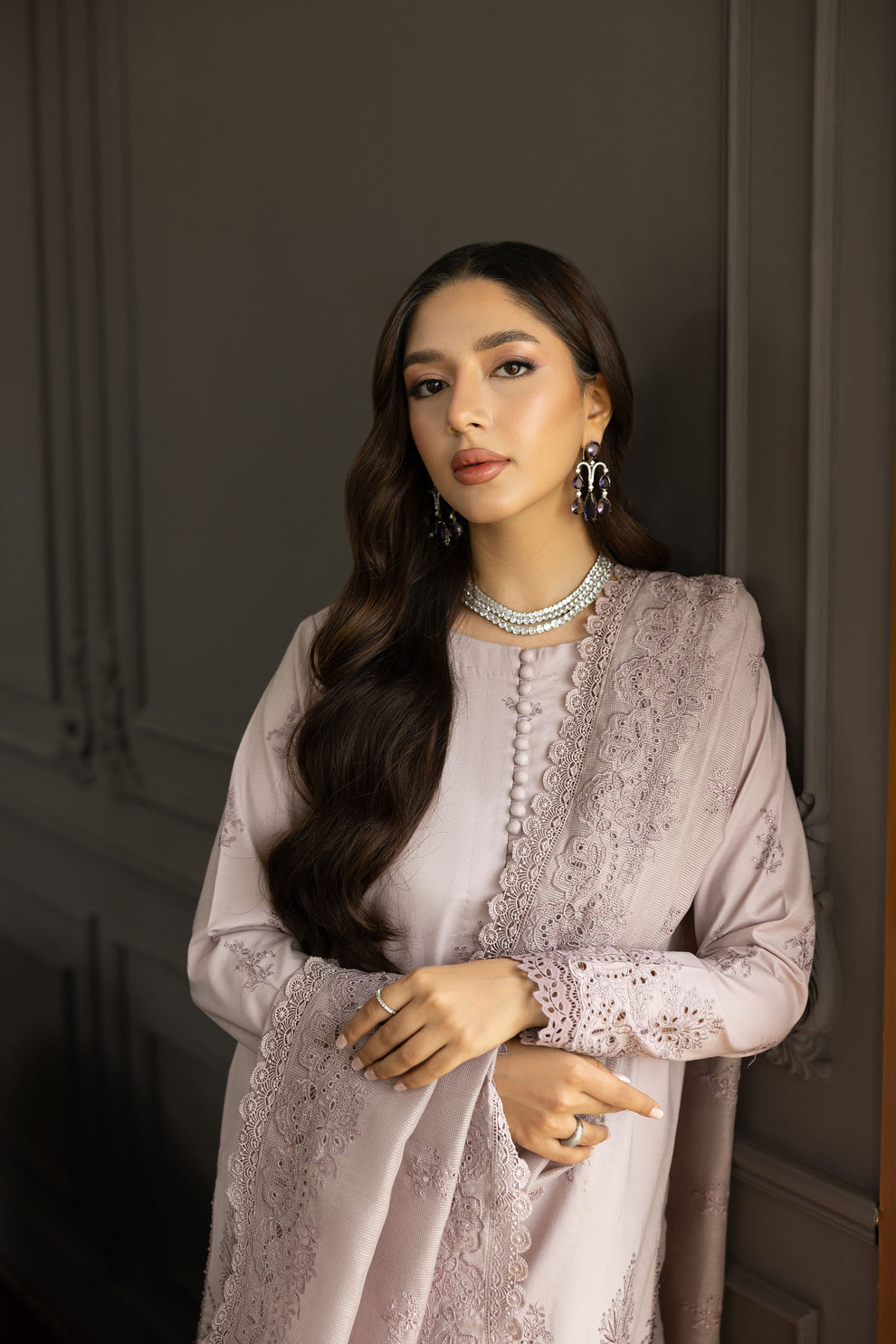 Florent | Eid Collection | FEF - 1B M Gray Chikankari