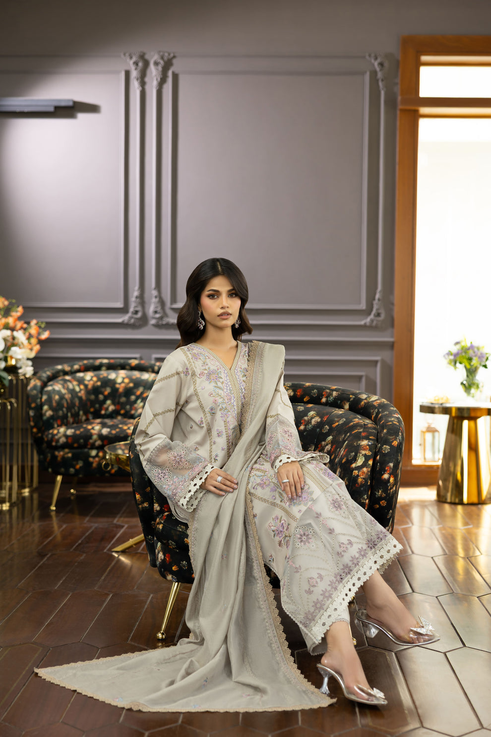 Florent | Eid Collection | FEF - 5A Custom Size Gray