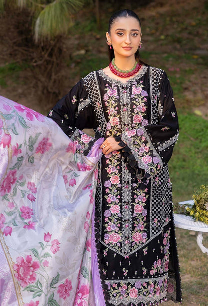 Adans Libas | Gul Rukh Lawn 25 | RUKH 2837 M Black Lawn
