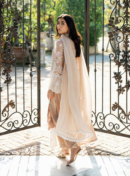 Zainab Chottani | Ramadan Edit 25 | Desert Floral S Beige Pure Chiffon