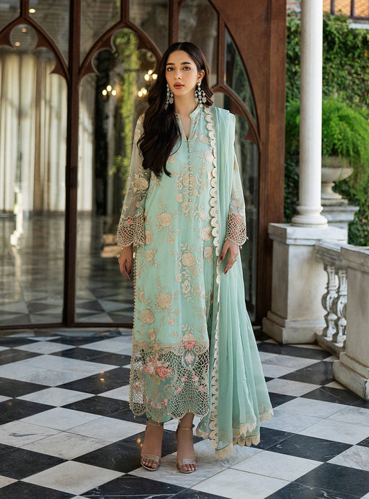 Zainab Chottani | Ramadan Edit 25 | Seafoam Serenity XS Mint Green Pure Chiffon