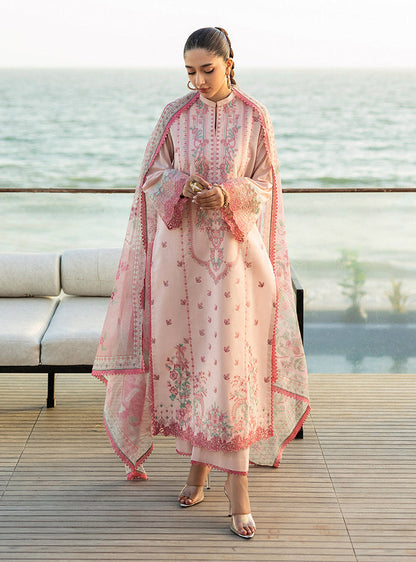 Zainab Chottani | Tahra Lawn 25 | Kaira S Light Pink Lawn
