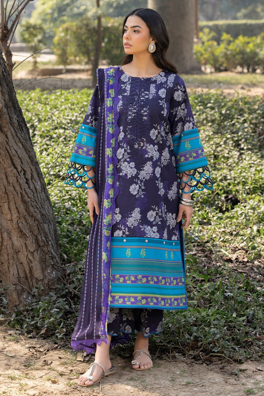 Charizma | C prints Lawn |CP5-15 XS Navy Lawn
