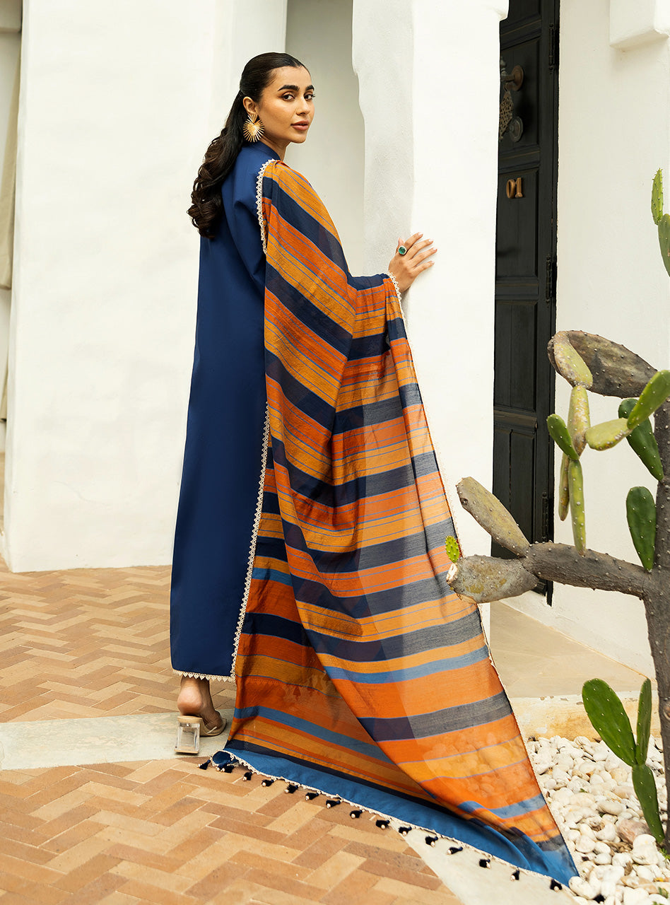 Zainab Chottani | Chikankari 25 | Elma - 3B S Royal Blue Chikankari